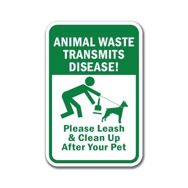 Signmission 18 in Height, 0.12 in Width, Aluminum, 12" x 18", A-1218 Pet-Animal - AnimalWa A-1218 Pet-Animal - AnimalWa - main